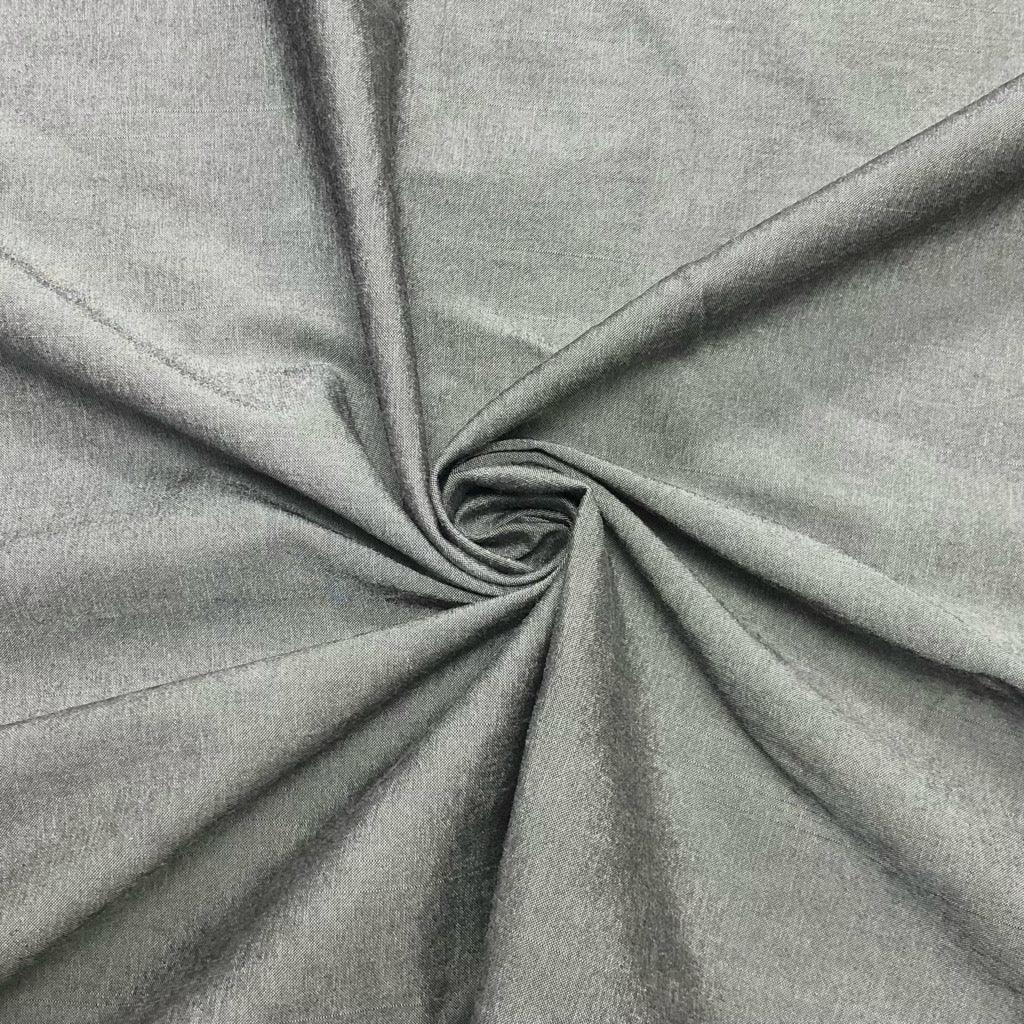 Plain Grey Denim Look Bengaline Like Fabric - Pound Fabrics