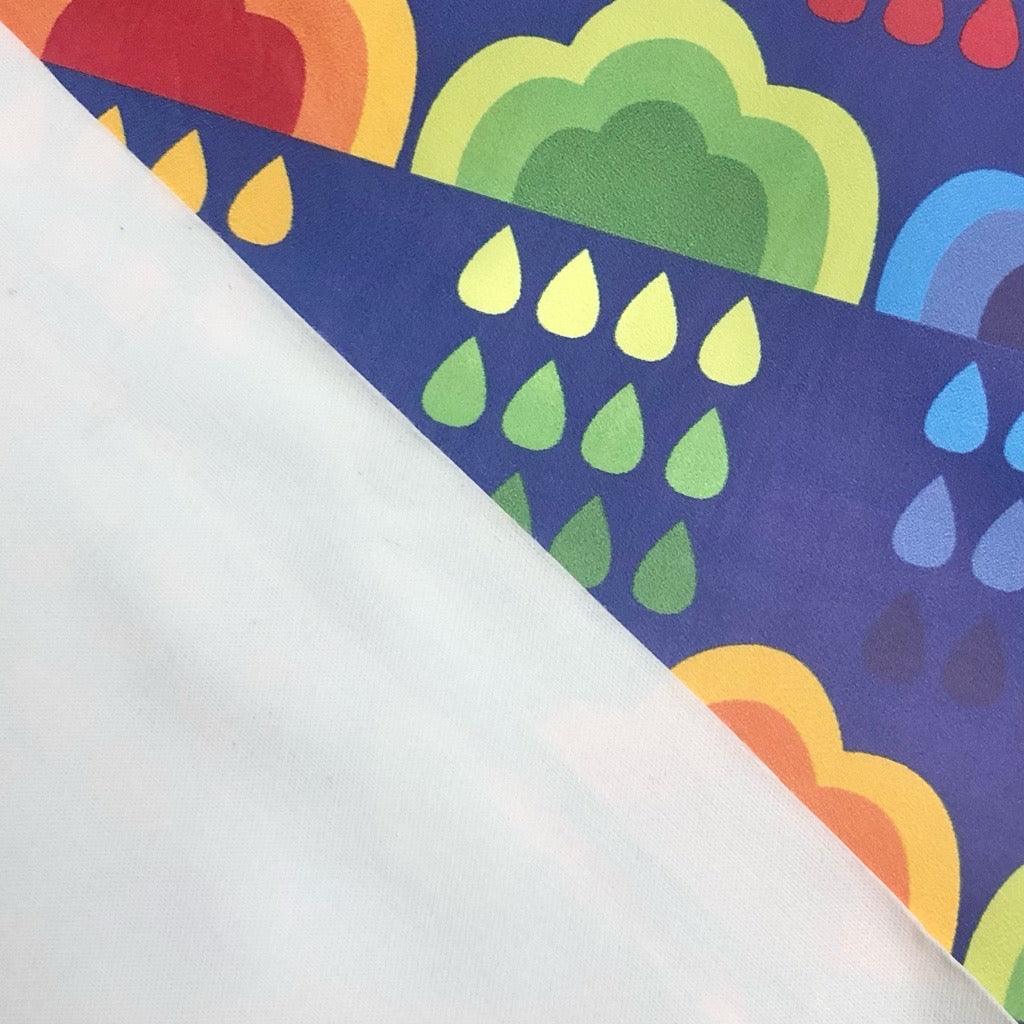 Clouds and Raindrops Water Repellent Raincoat Fabric - Pound Fabrics