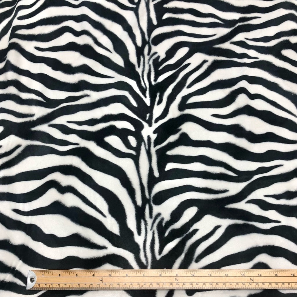 Zebra Print Velboa Fabric