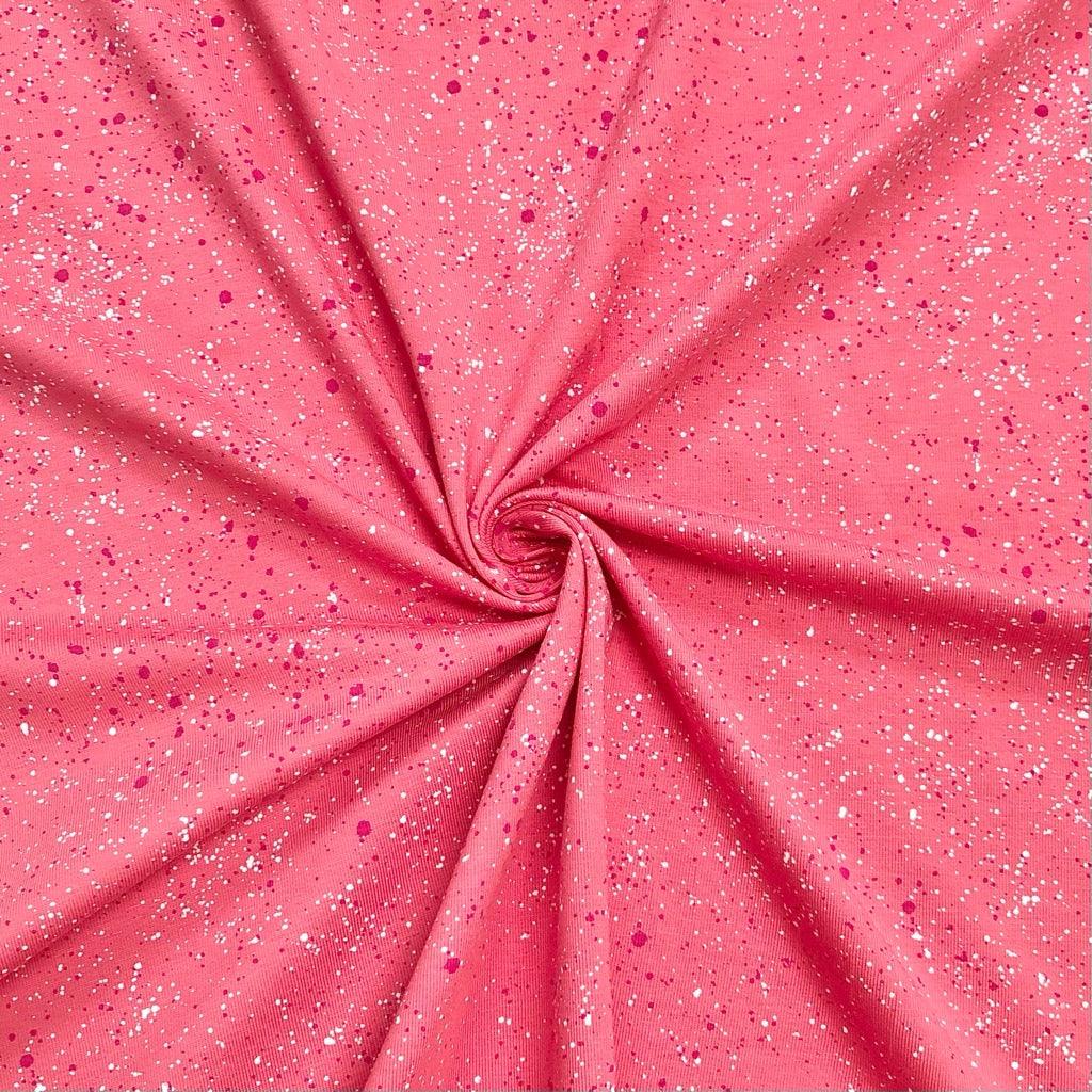 Ink Splatter Cotton Jersey Fabric - Pound Fabrics