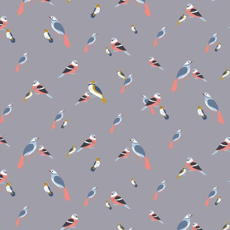 Birds Woven Viscose Stretch Fabric - Pound Fabrics