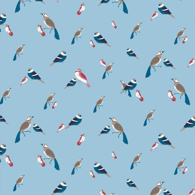 Birds Woven Viscose Stretch Fabric - Pound Fabrics