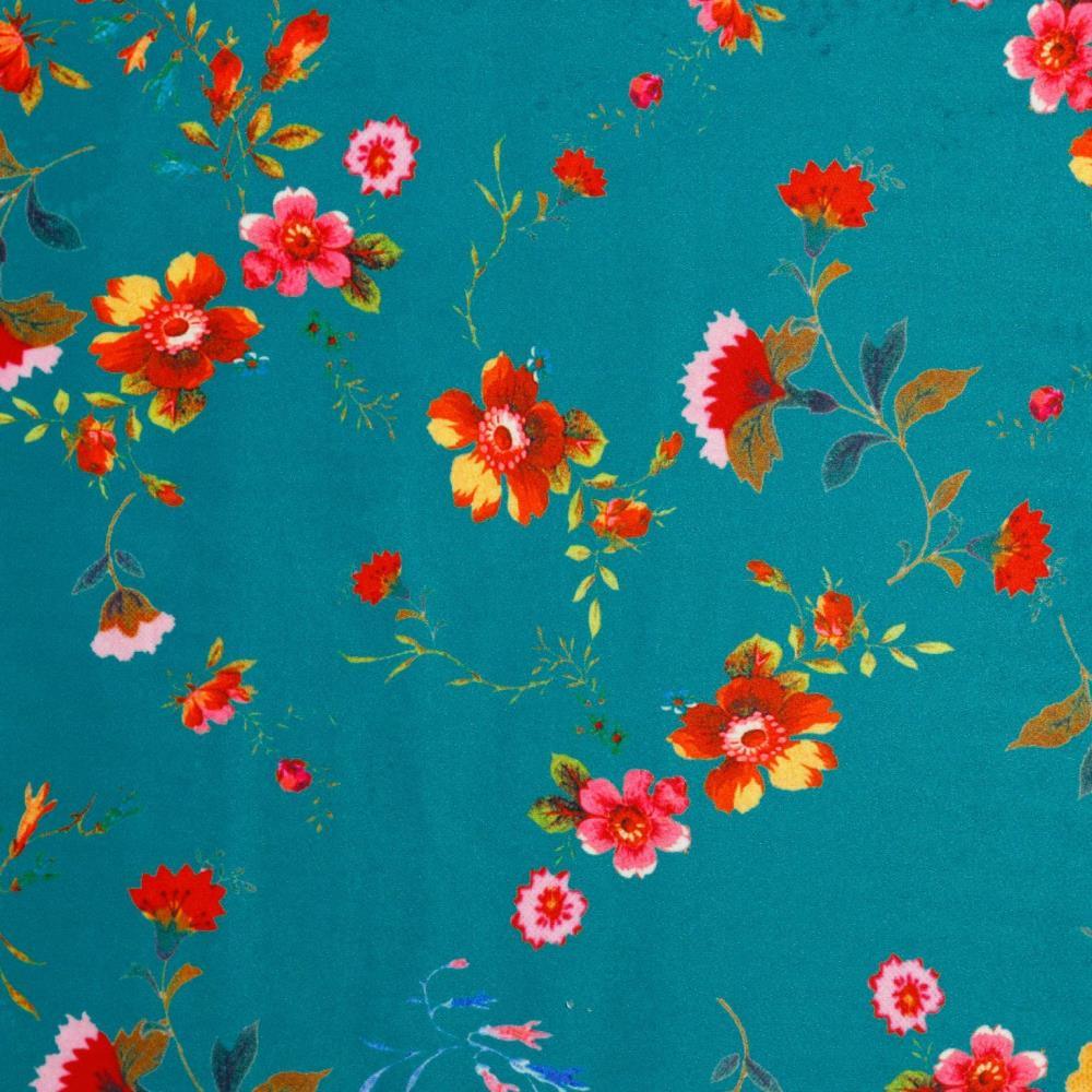 Floral Upholstery Velvet Fabric - Pound Fabrics