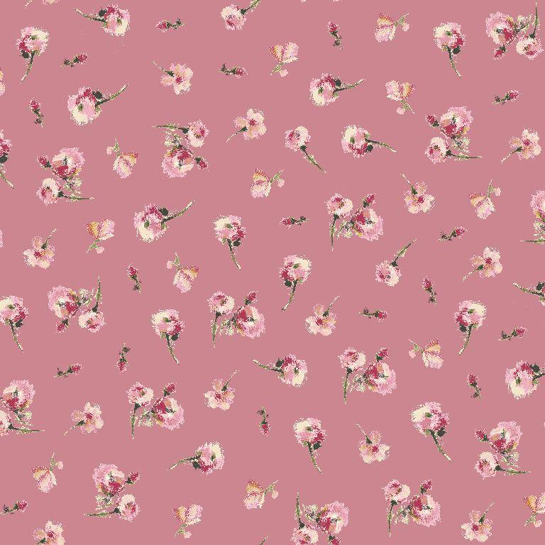 Blurred Flowers Royal Micro Satin Fabric - Pound Fabrics