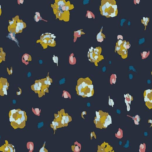 Abstract Floral Polyester Jersey Fabric - Pound Fabrics