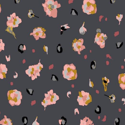 Abstract Floral Polyester Jersey Fabric - Pound Fabrics
