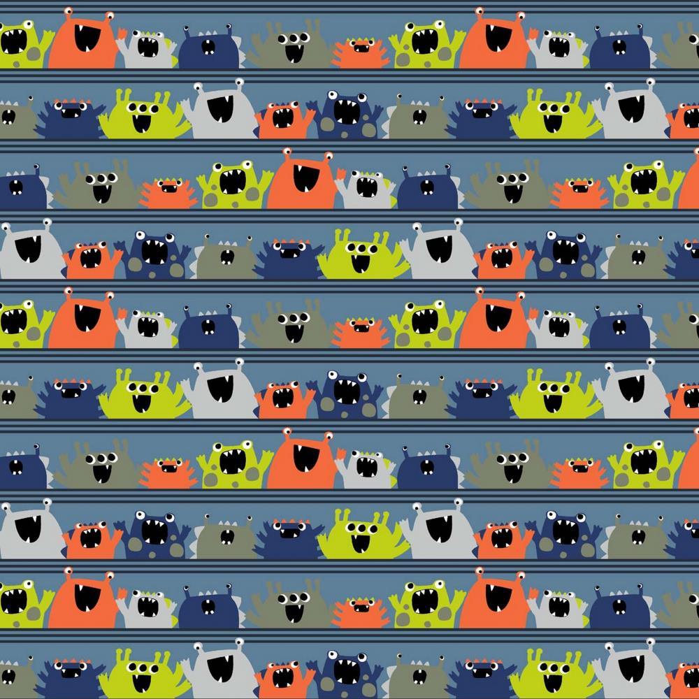 Monsters Organic Cotton Poplin Fabric - Pound Fabrics