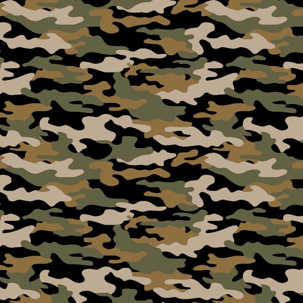 Camouflage Cotton Poplin Fabric - Pound Fabrics
