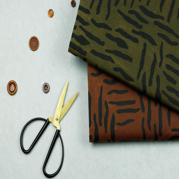Brown Zebra Oilskin Jacket Fabric Pound Fabrics