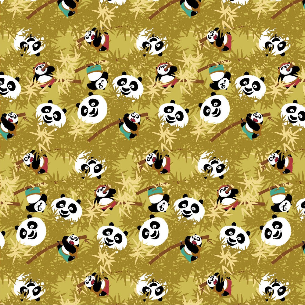 Kung Fu Panda Cotton Jersey Fabric - Pound Fabrics