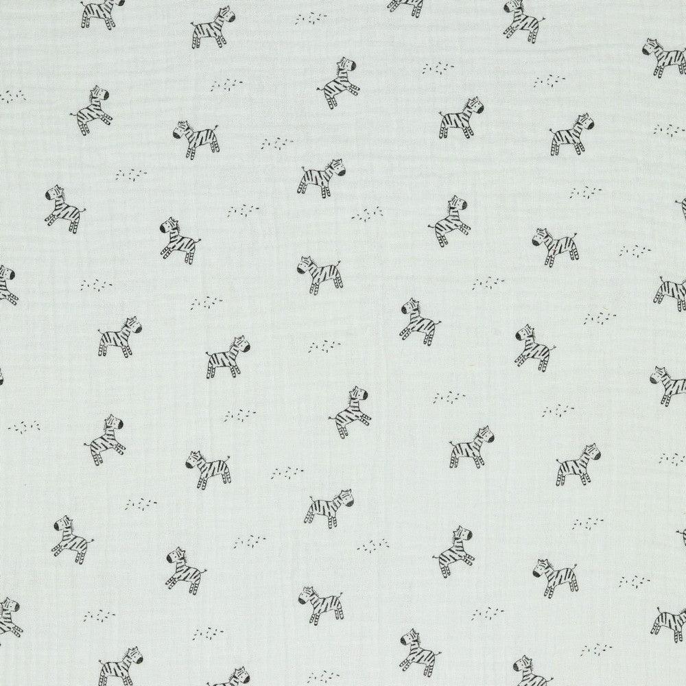 Zebra Organic Double Gauze Fabric - Pound Fabrics