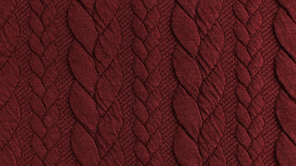Remnants of Cable Knit Jersey Fabric