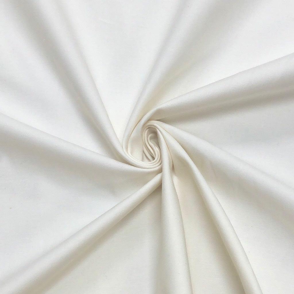 Plain Ivory Soft Polyester Fabric - Pound Fabrics