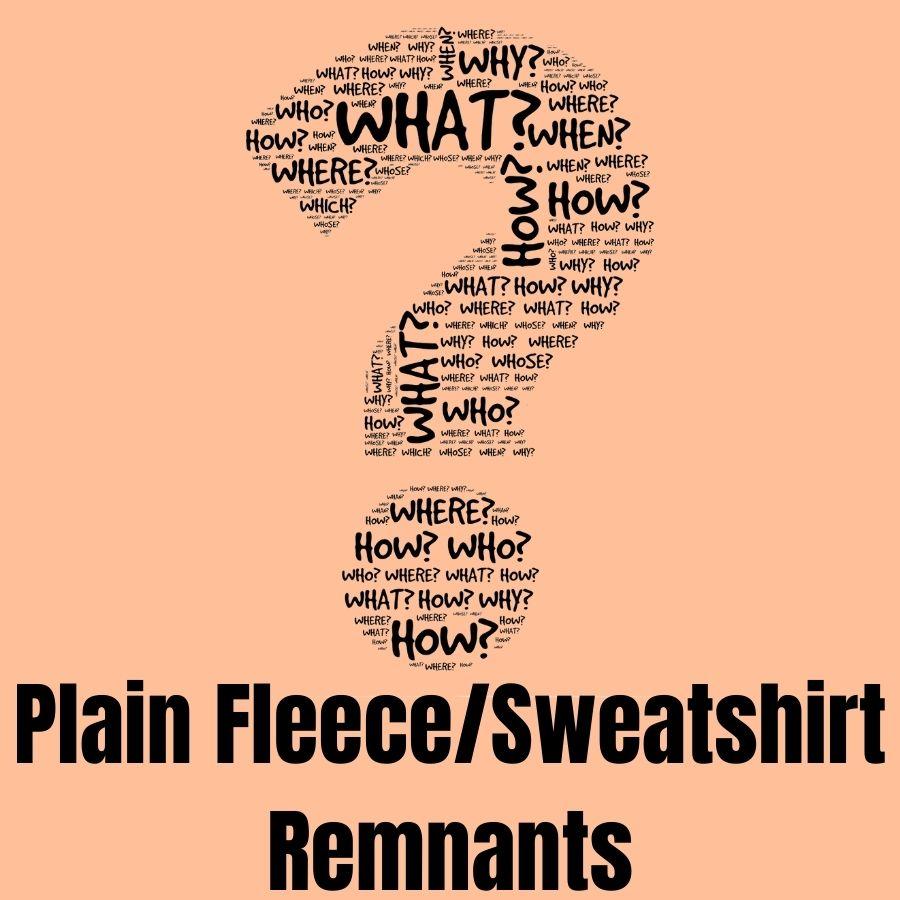 Plain Fleece/Sweatshirt Remnants Bundle