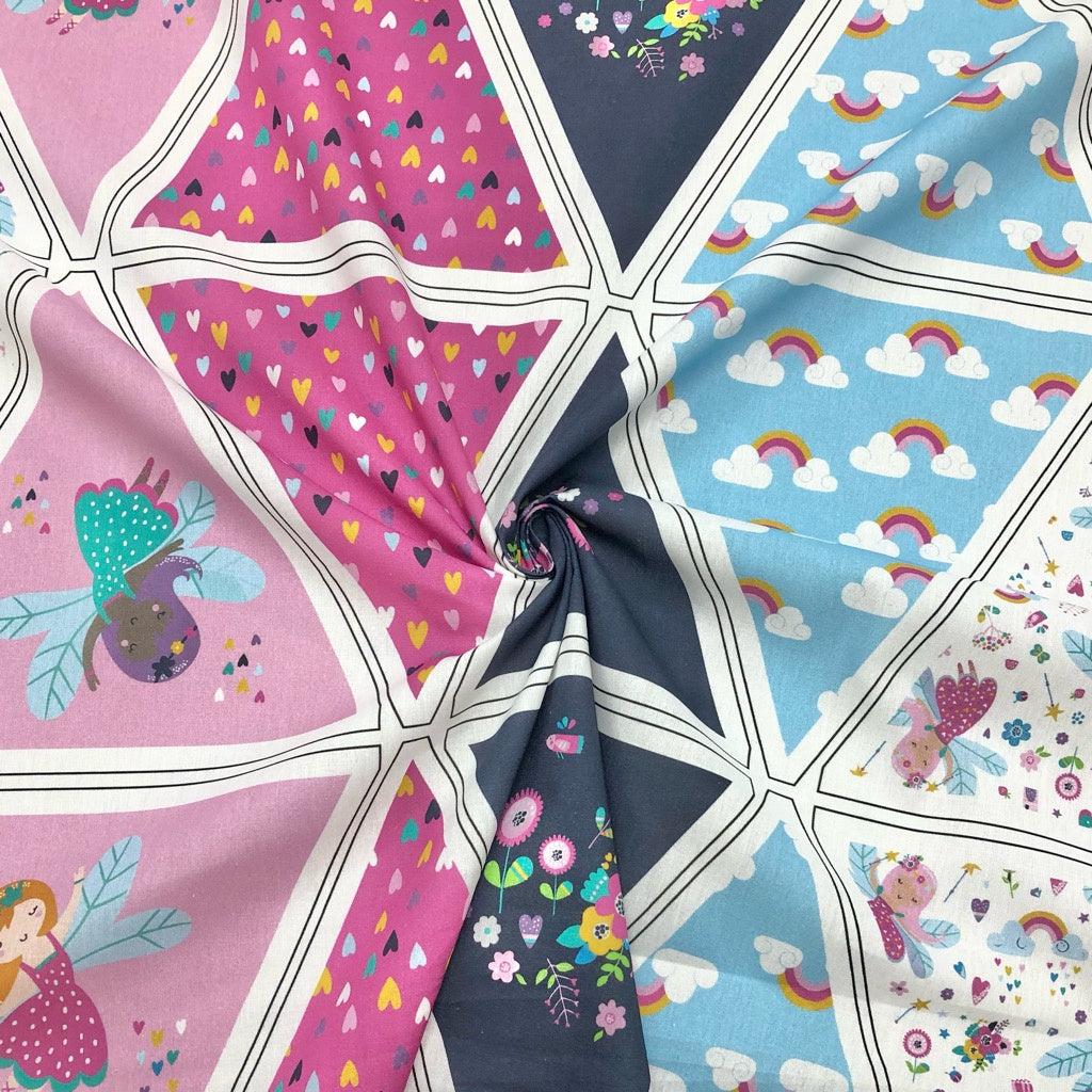 Little Johnny Fairy Bunting Cotton Fabric - Pound Fabrics