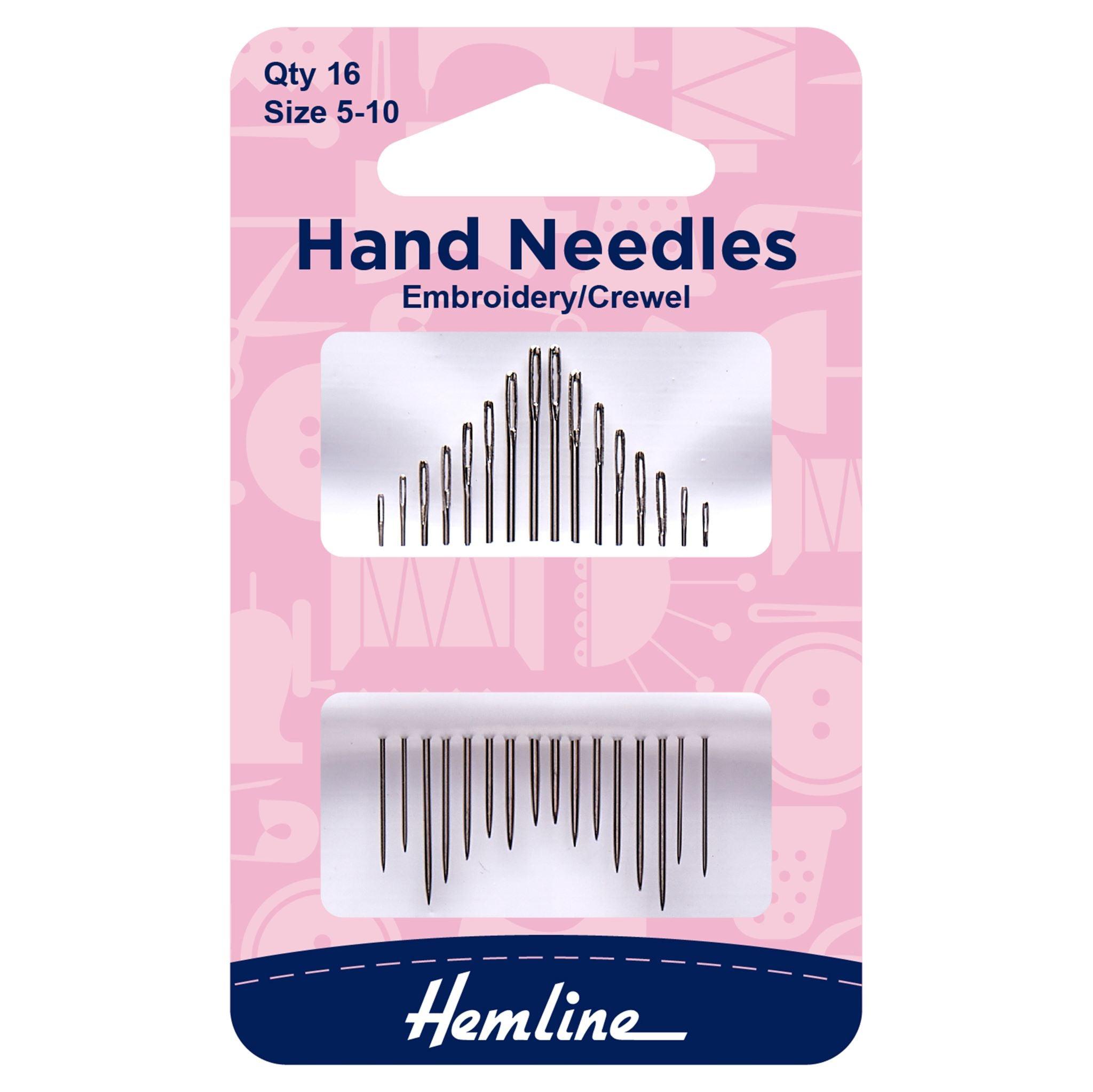 Hemline Gold Embroidery Needles 10 Pack