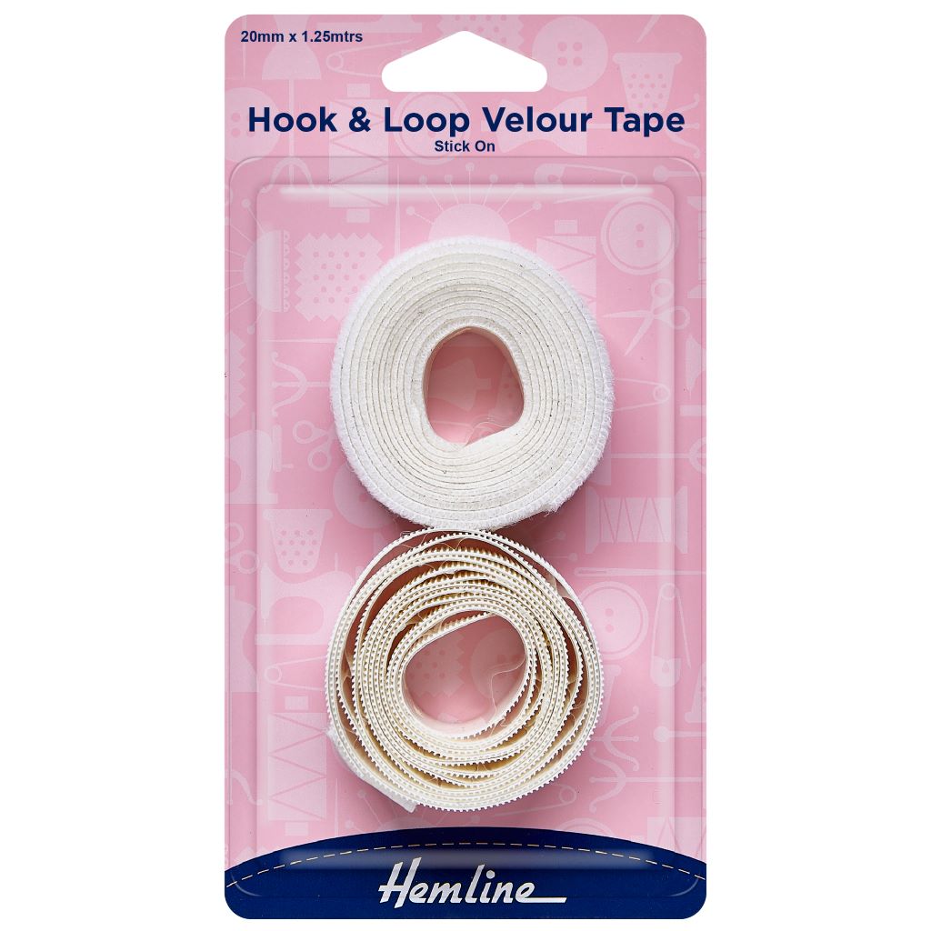 Hemline Hook &amp; Loop Tape - Stick on - Pound Fabrics
