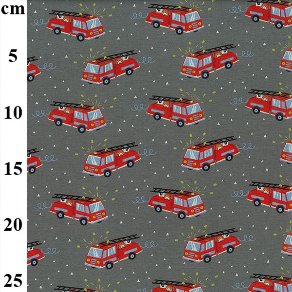 Fire Engines Cotton Jersey Fabric