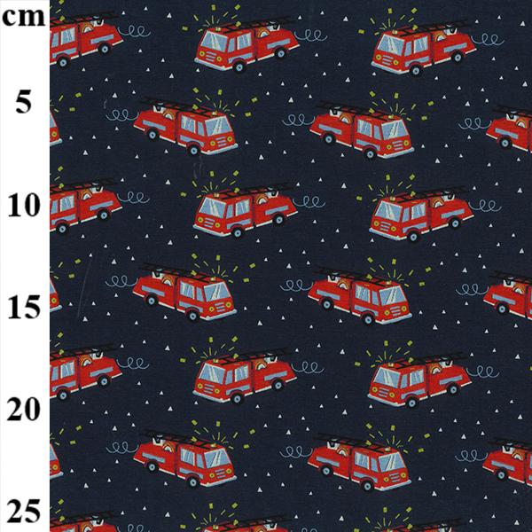 Fire Engines Cotton Jersey Fabric