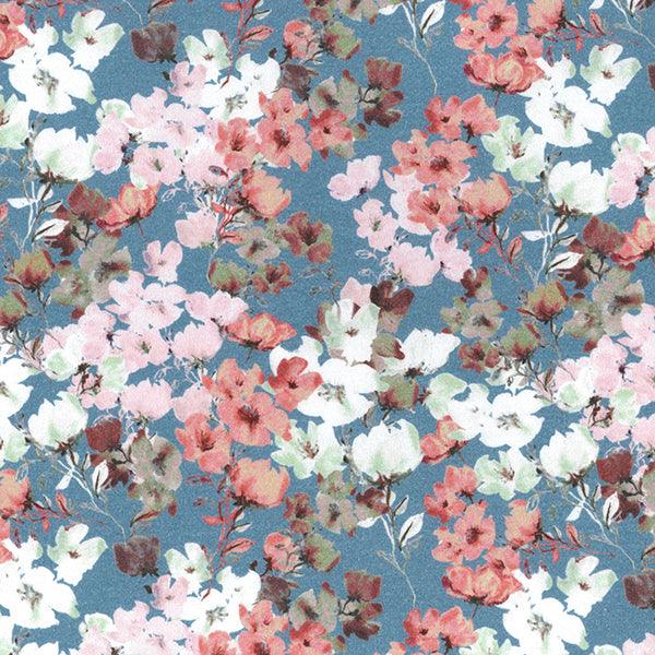 Floral Organic Cotton Jersey Fabric - Pound Fabrics