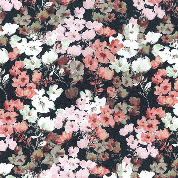 Floral Organic Cotton Jersey Fabric - Pound Fabrics