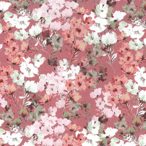Floral Organic Cotton Jersey Fabric - Pound Fabrics