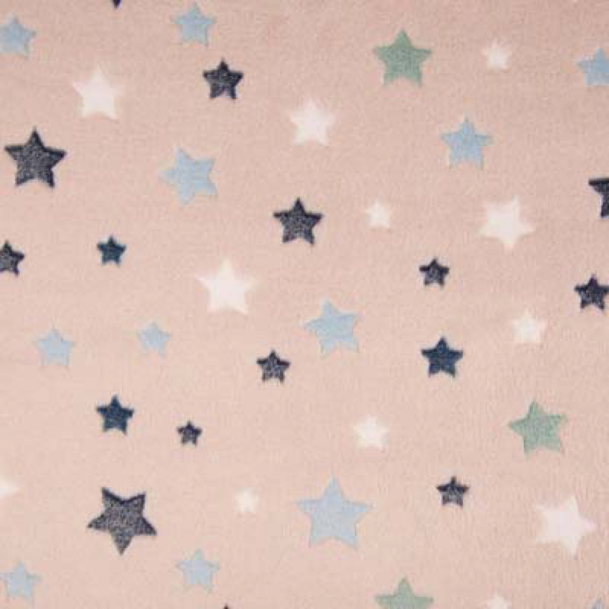 Stars on Pink Cuddle Fleece Fabric - Pound Fabrics