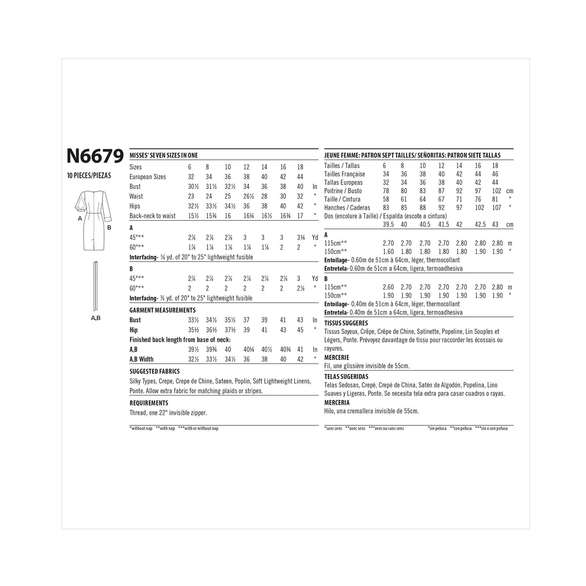 New Look Sewing Pattern 6679 - Pound Fabrics