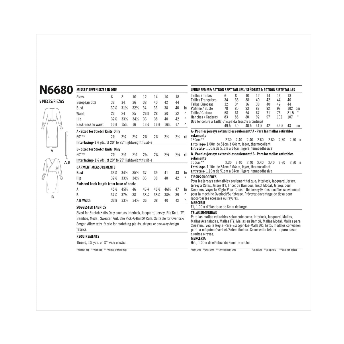 New Look Sewing Pattern 6680 - Pound Fabrics