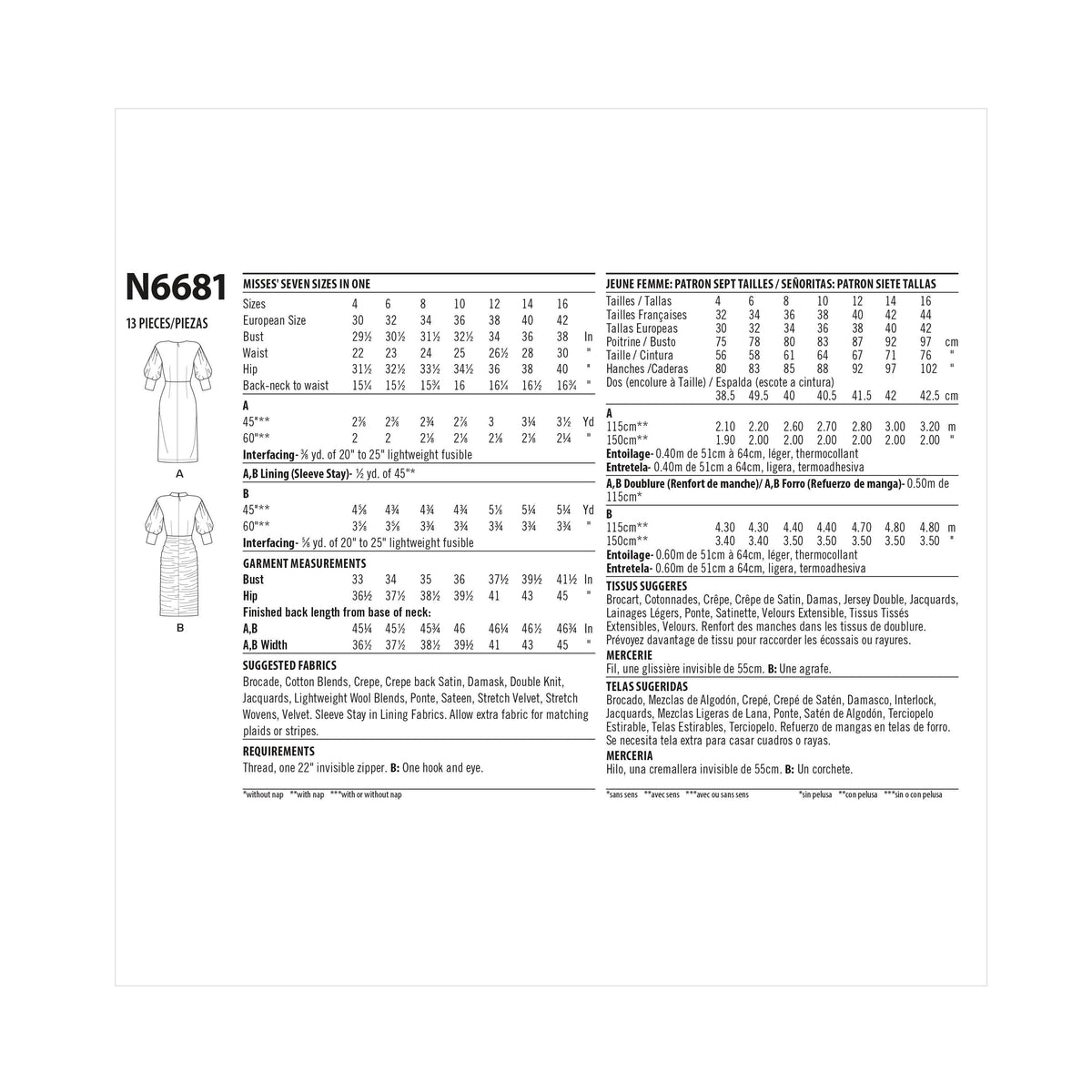 New Look Sewing Pattern 6681 - Pound Fabrics