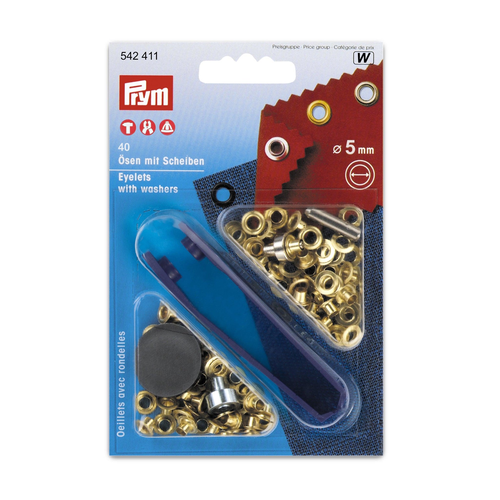 Boite de 15 œillets 11 mm coloris doré - Prym 541371 Boite de 15 œillets 11 mm coloris doré - Prym 541371