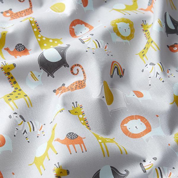Safari Animals Organic Cotton Poplin Fabric (6565552717847)
