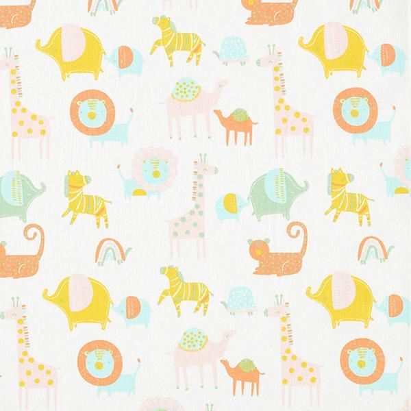 Safari Animals Organic Cotton Poplin Fabric (6565552717847)