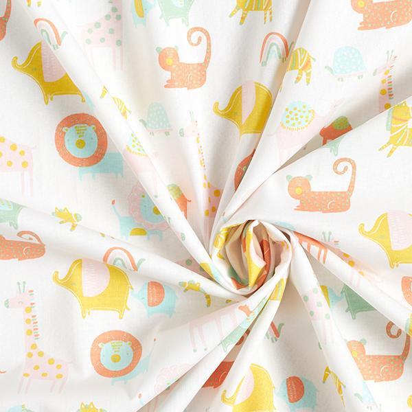 Safari Animals Organic Cotton Poplin Fabric (6565552717847)