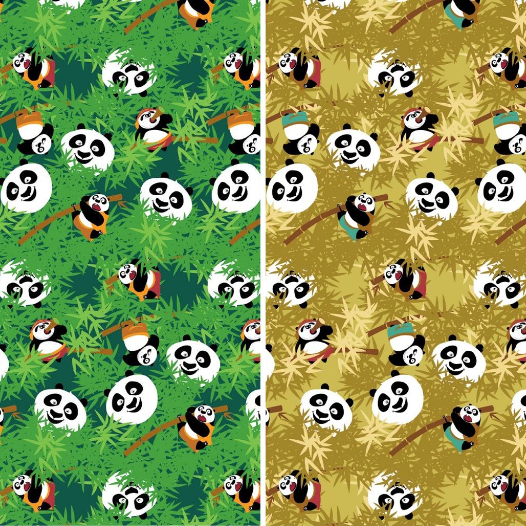 Kung Fu Panda Cotton Jersey Fabric - Pound Fabrics