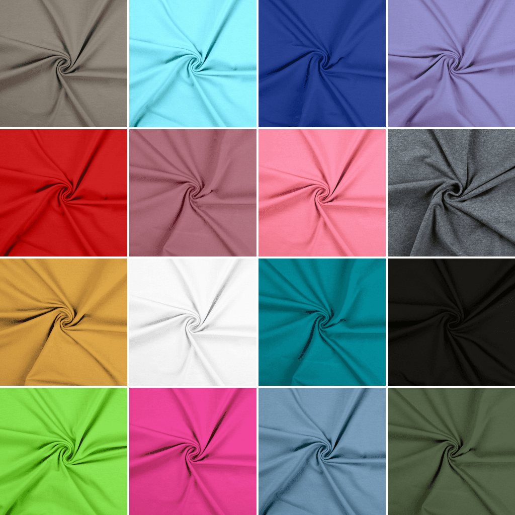 Plain Cotton Jersey Fabric - Pound Fabrics