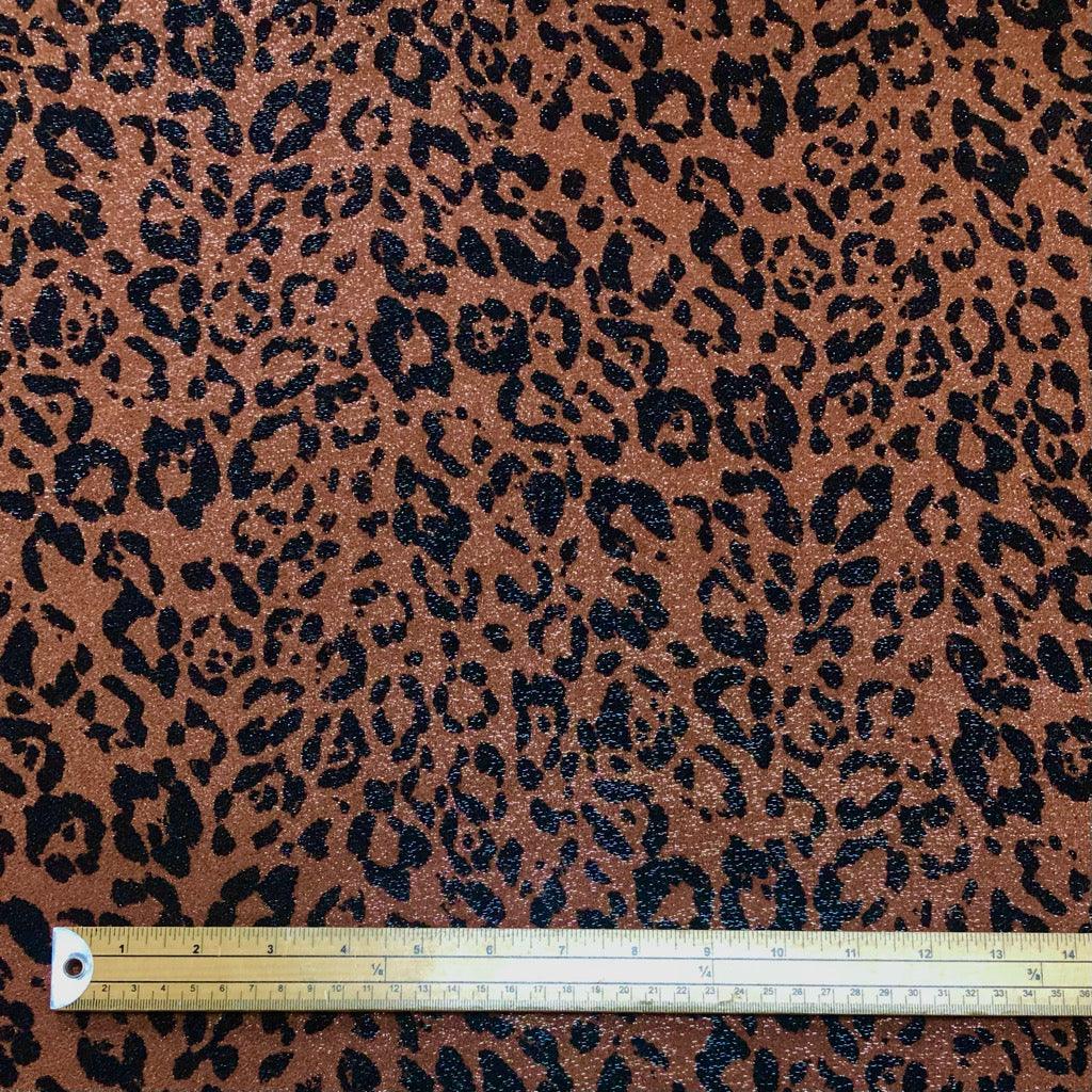 Leopard Printed Lurex Jersey Fabric - Pound Fabrics