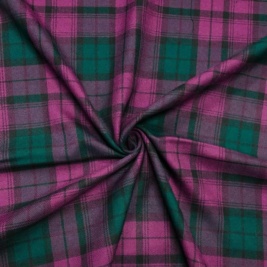 PolyViscose Tartan Fabric - Pound Fabrics