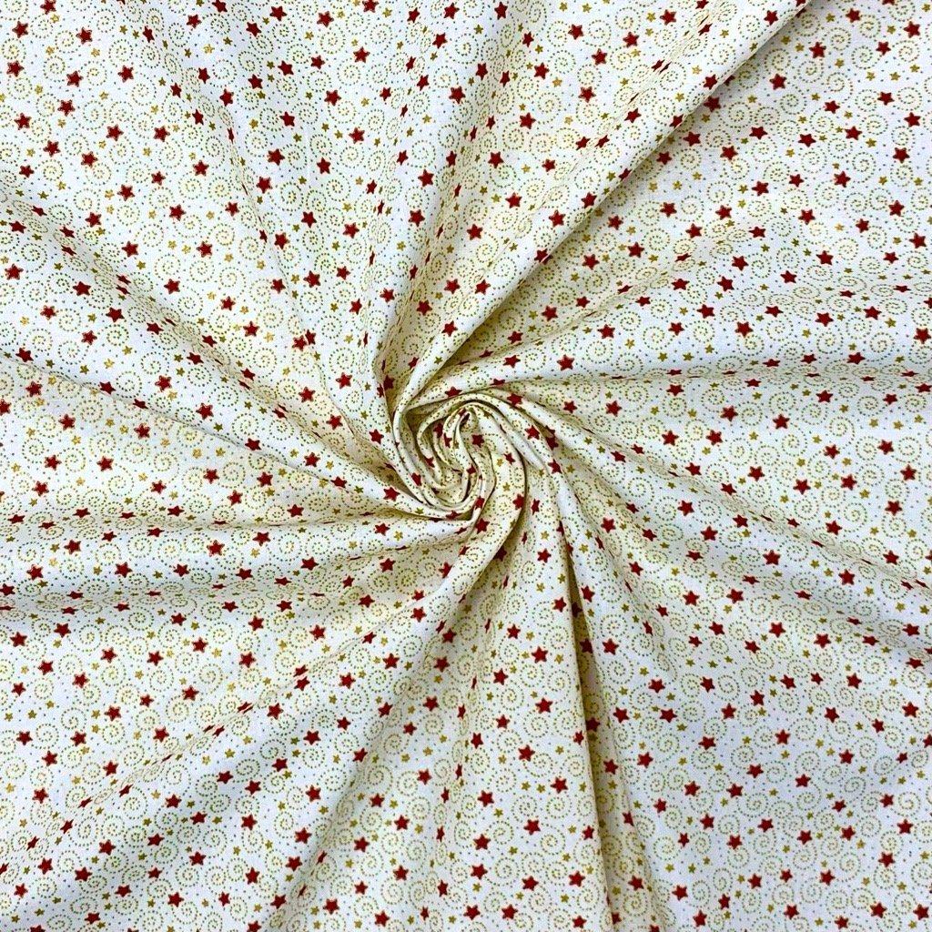 Mini Swirls and Stars Cotton Fabric - Pound Fabrics