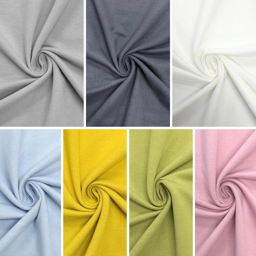 Plain Organic Brushed French Terry Fabric £3 per Metre! - Full Bolt - Pound Fabrics