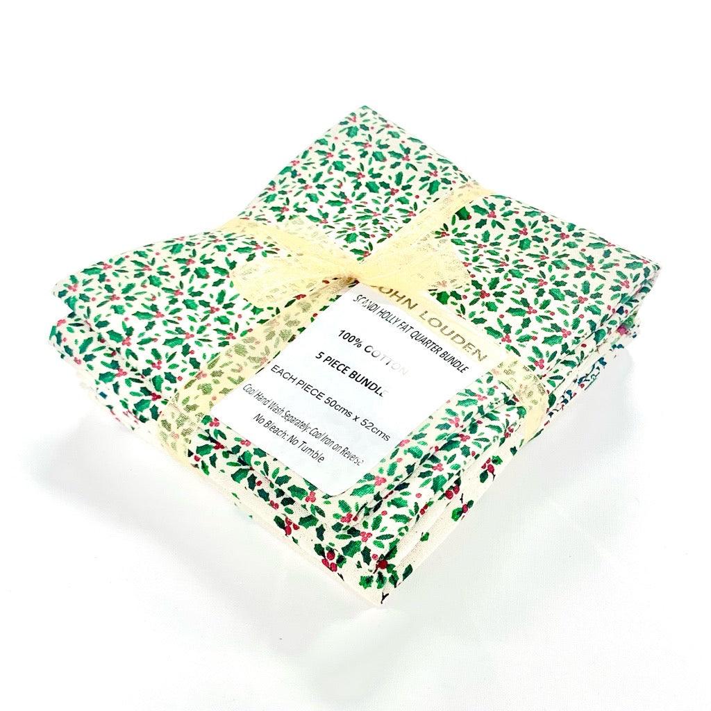 Scandi Holly Fat Quarter Christmas Bundle - No.12 - Pound Fabrics