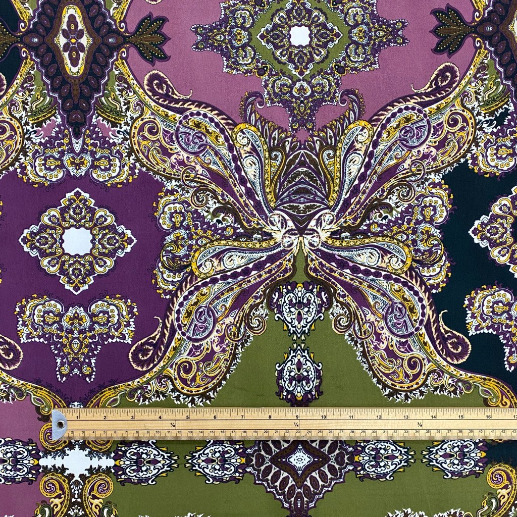Green/Purple Symmetrical Mixed Polyester Fabric (6558614683671)