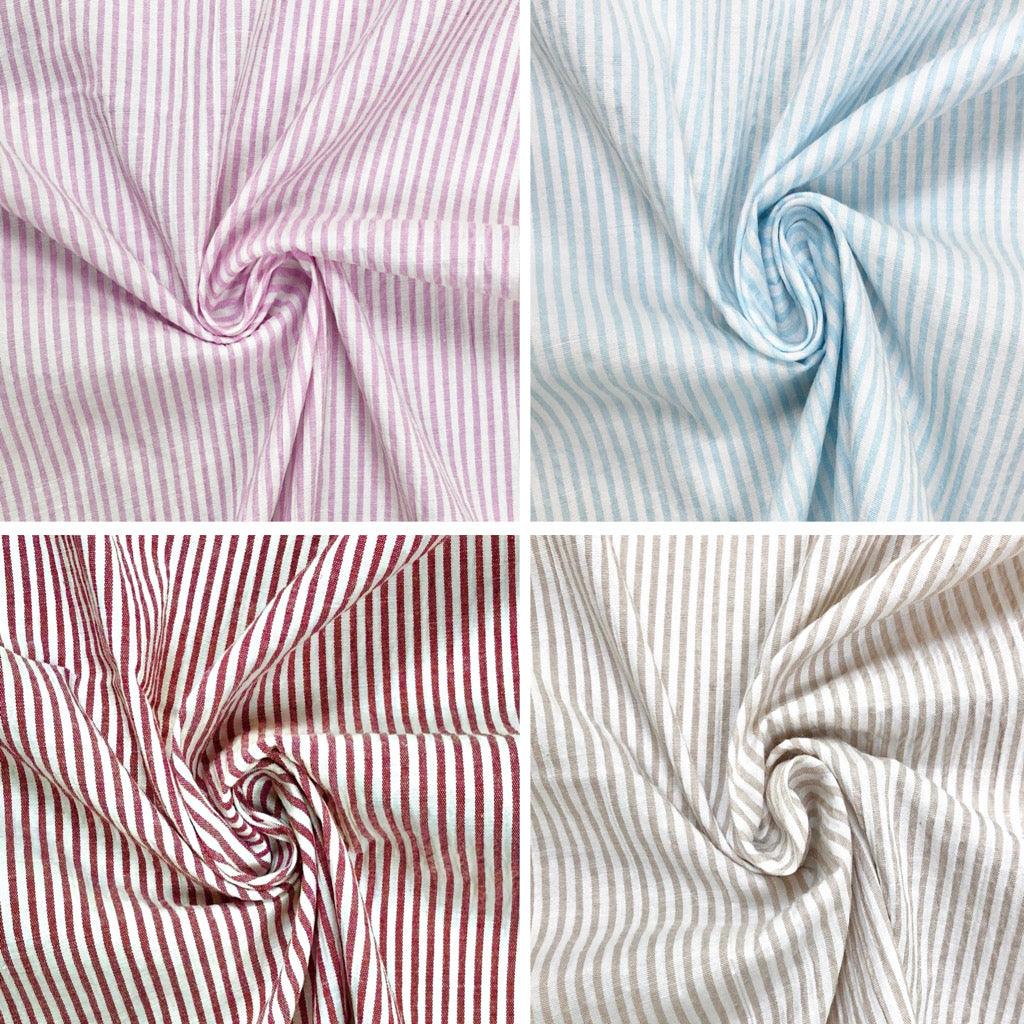 Striped Seersucker Fabric - Pound Fabrics