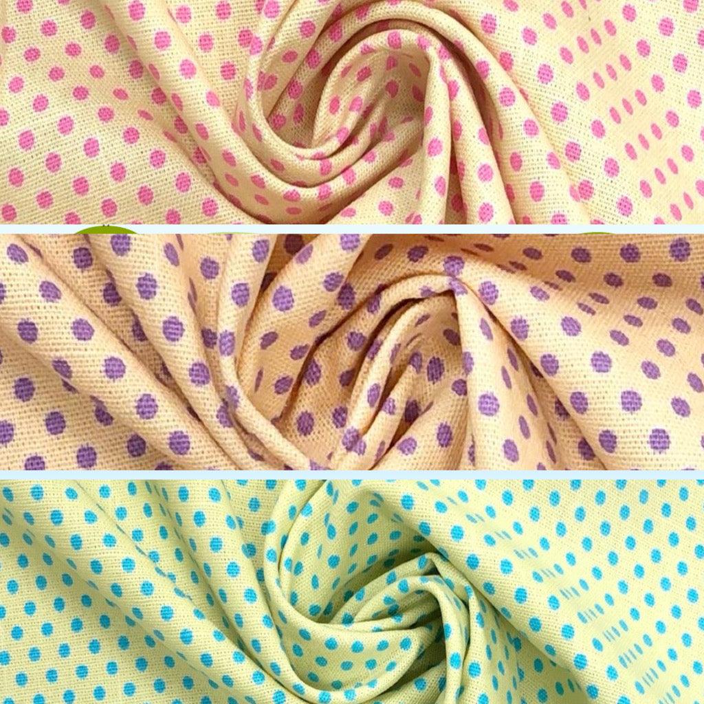 3mm Polka Dot Cotton Canvas Fabric - Pound Fabrics