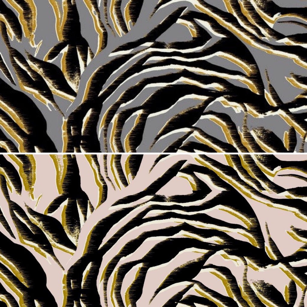 Tiger Stripes Cotton Sateen Fabric - Pound Fabrics