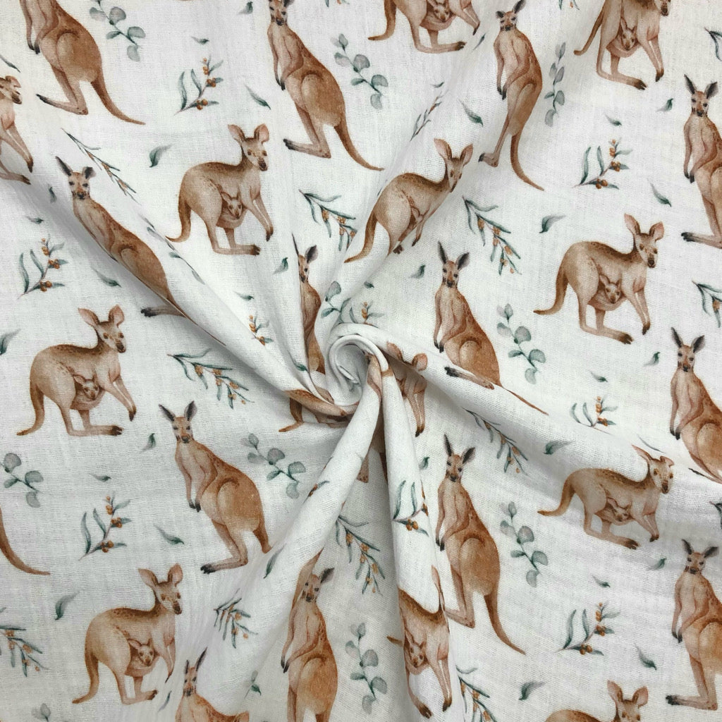 Kangaroos Double Gauze Fabric