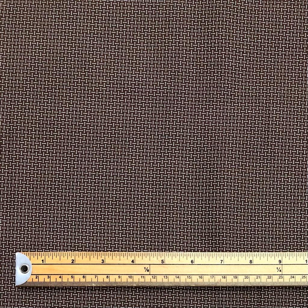 White Dots on Brown Cotton Fabric - Pound Fabrics