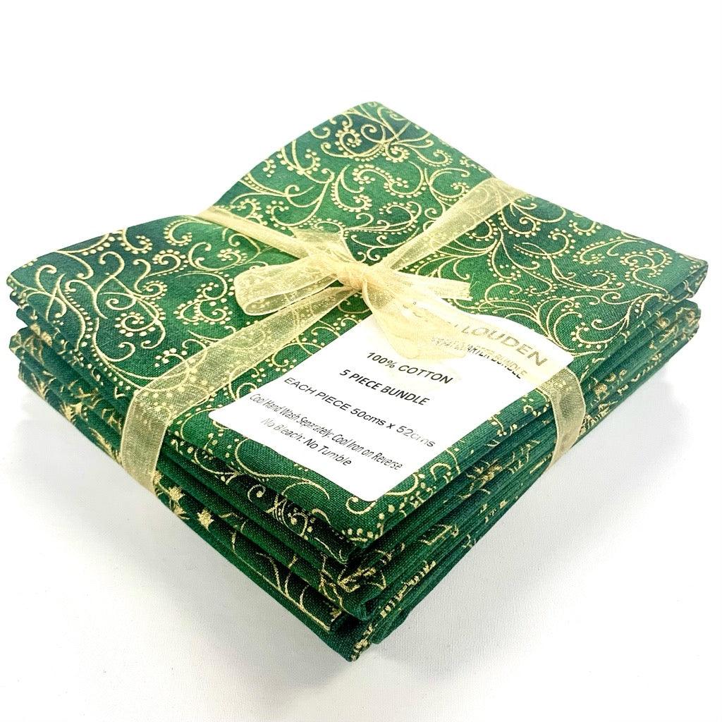 Green Blender Fat Quarter Christmas Bundle - No.19 - Pound Fabrics
