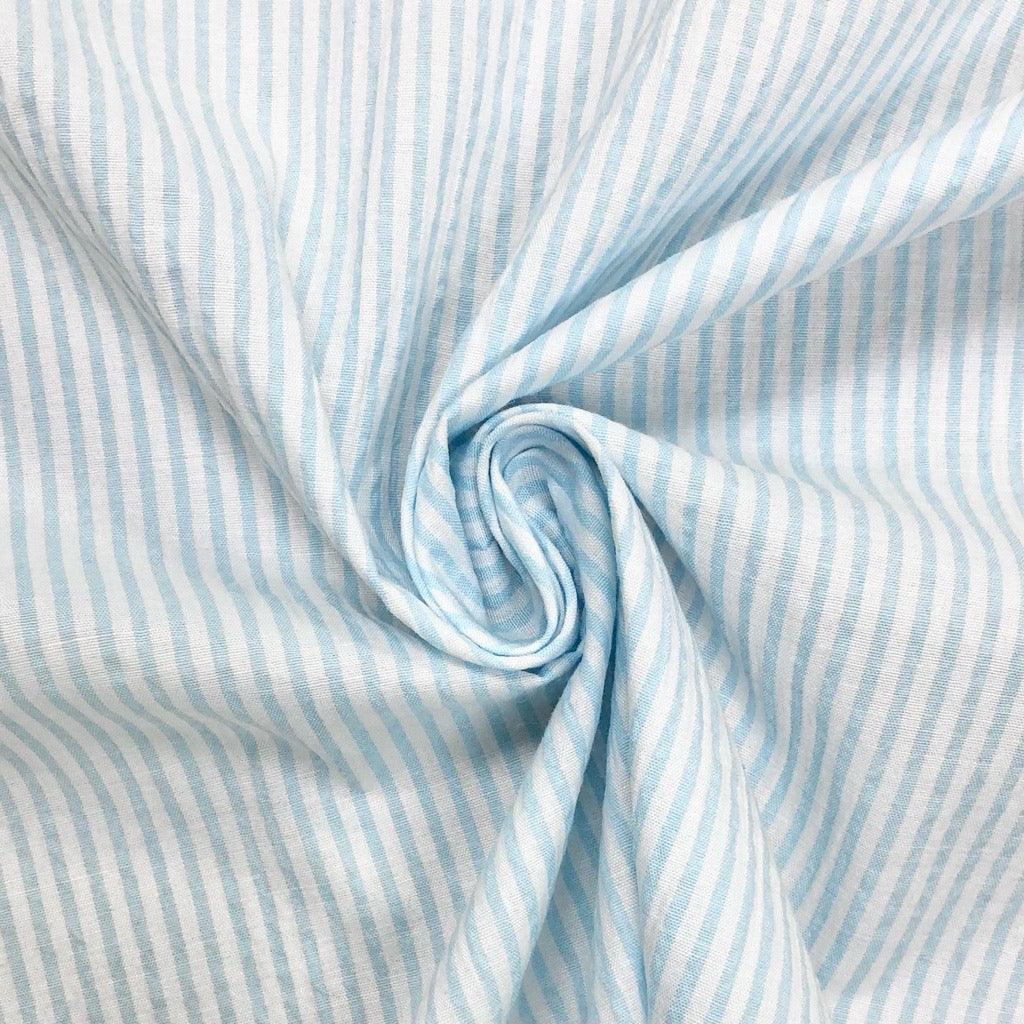 Striped Seersucker Fabric - Pound Fabrics