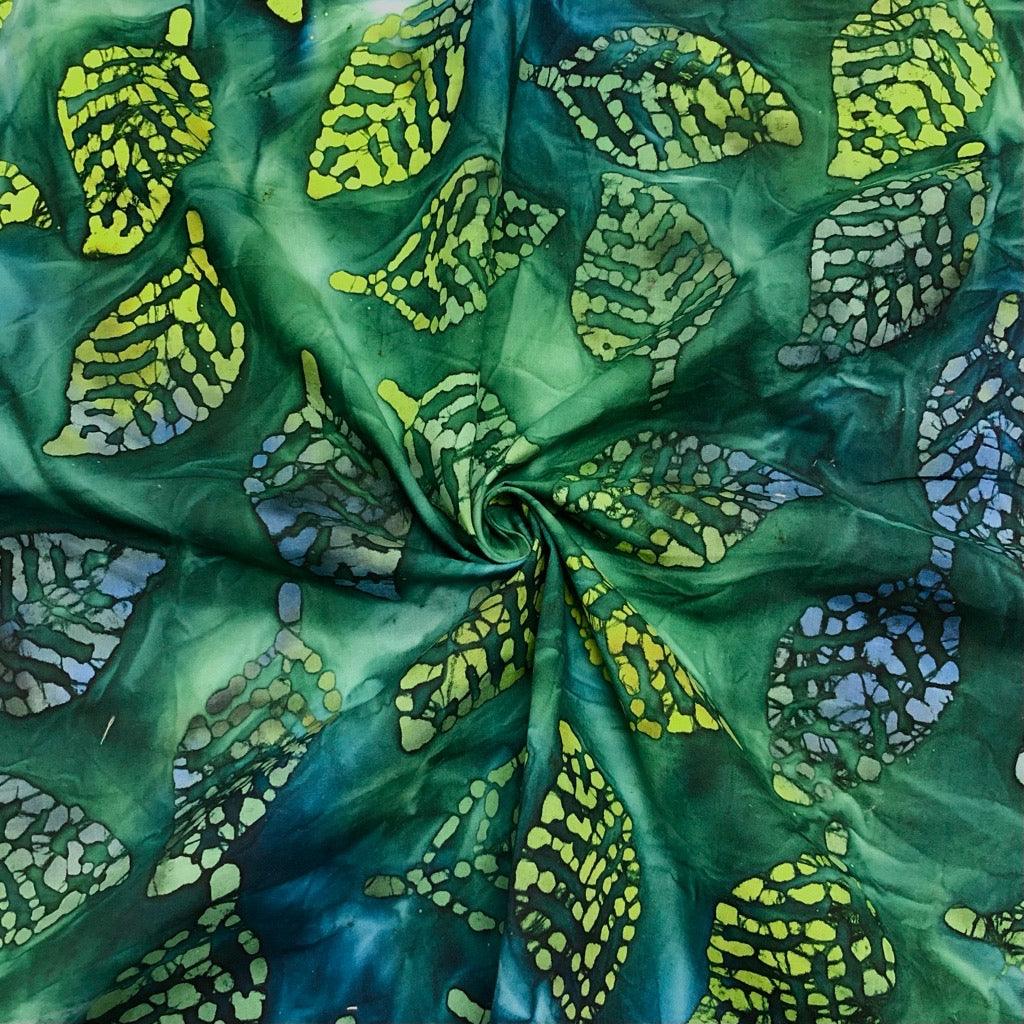 Leaves Cotton Batik Fabric - John Louden - Pound Fabrics